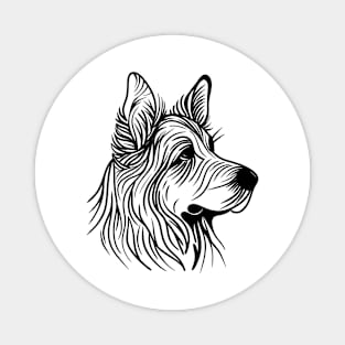 German shepherd head Magnet